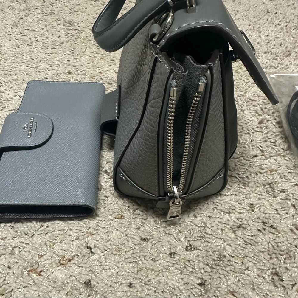 Mini Coach Faye Gray Leather Backpack - Picture 6 of 16